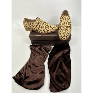 Bespoke Custom Leopard Loafers Men's Size 12 Shoes
